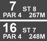 Details of holes 7 and 16 - Ladies